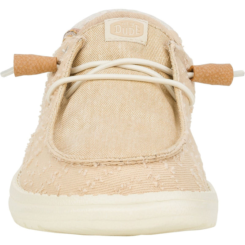 HEYDUDE Wendy Crafted Boho Mocassins Beiges En Coton Pour Femmes