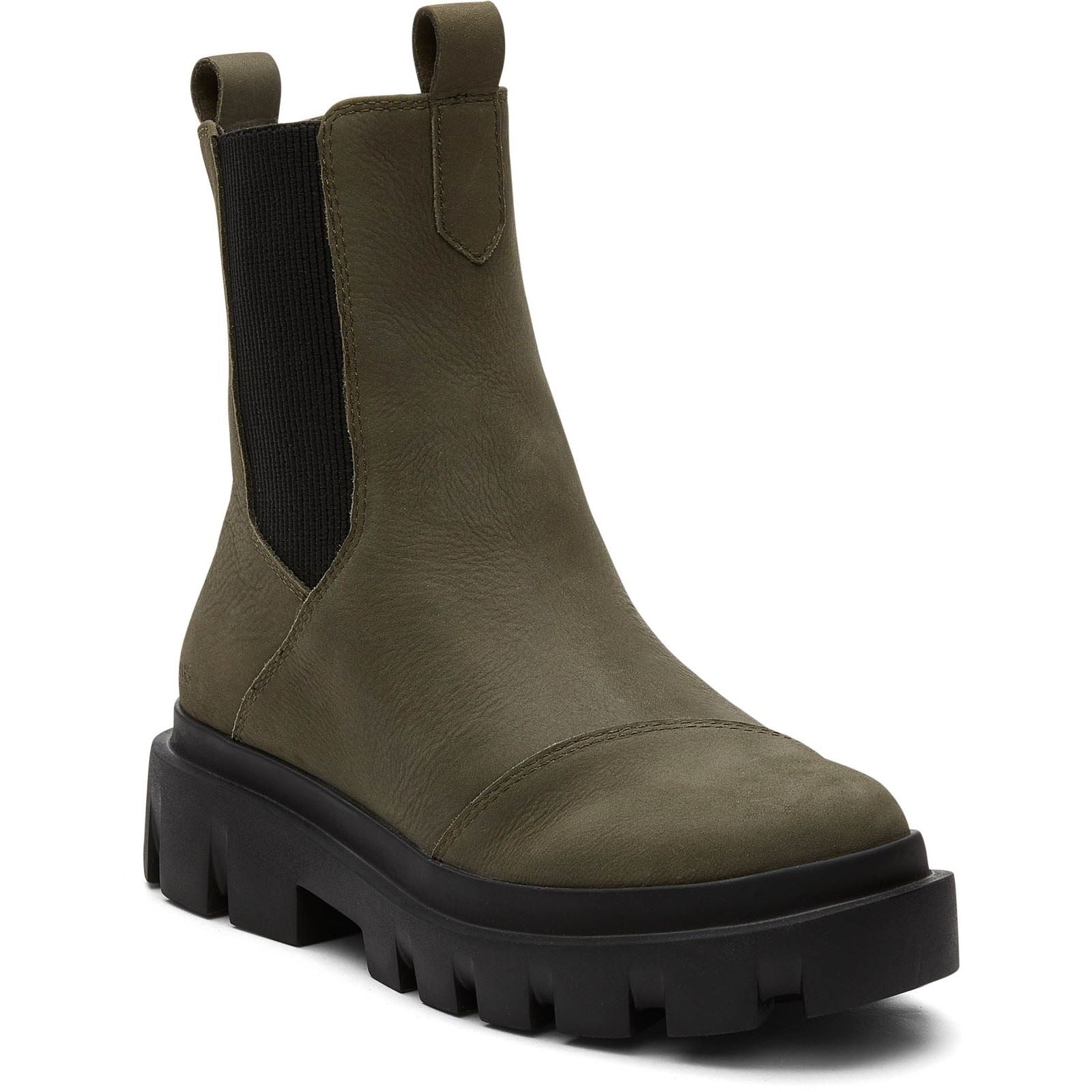TOMS Rowan Bottes En Cuir Pour Femmes Couleur Olive