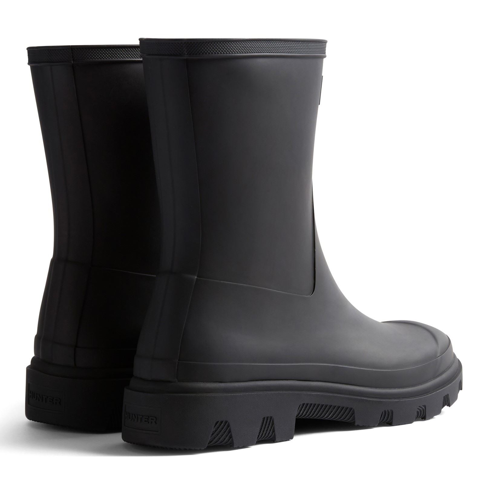 Hunter Downpour Short Boot Bottes En Caoutchouc Noires Pour Hommes