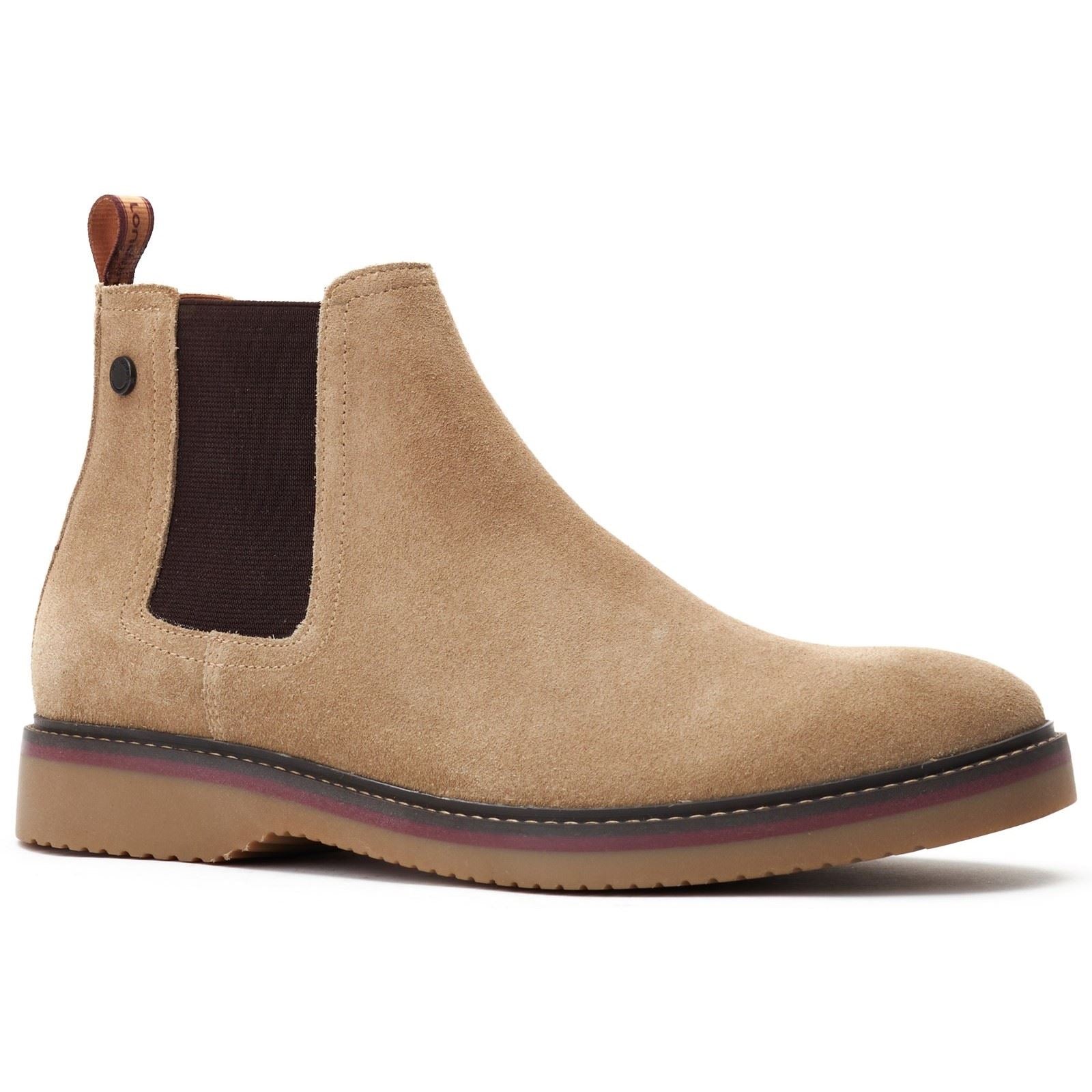 Base London Hooper Bottes En Cuir Pour Hommes Couleur Beige Sable