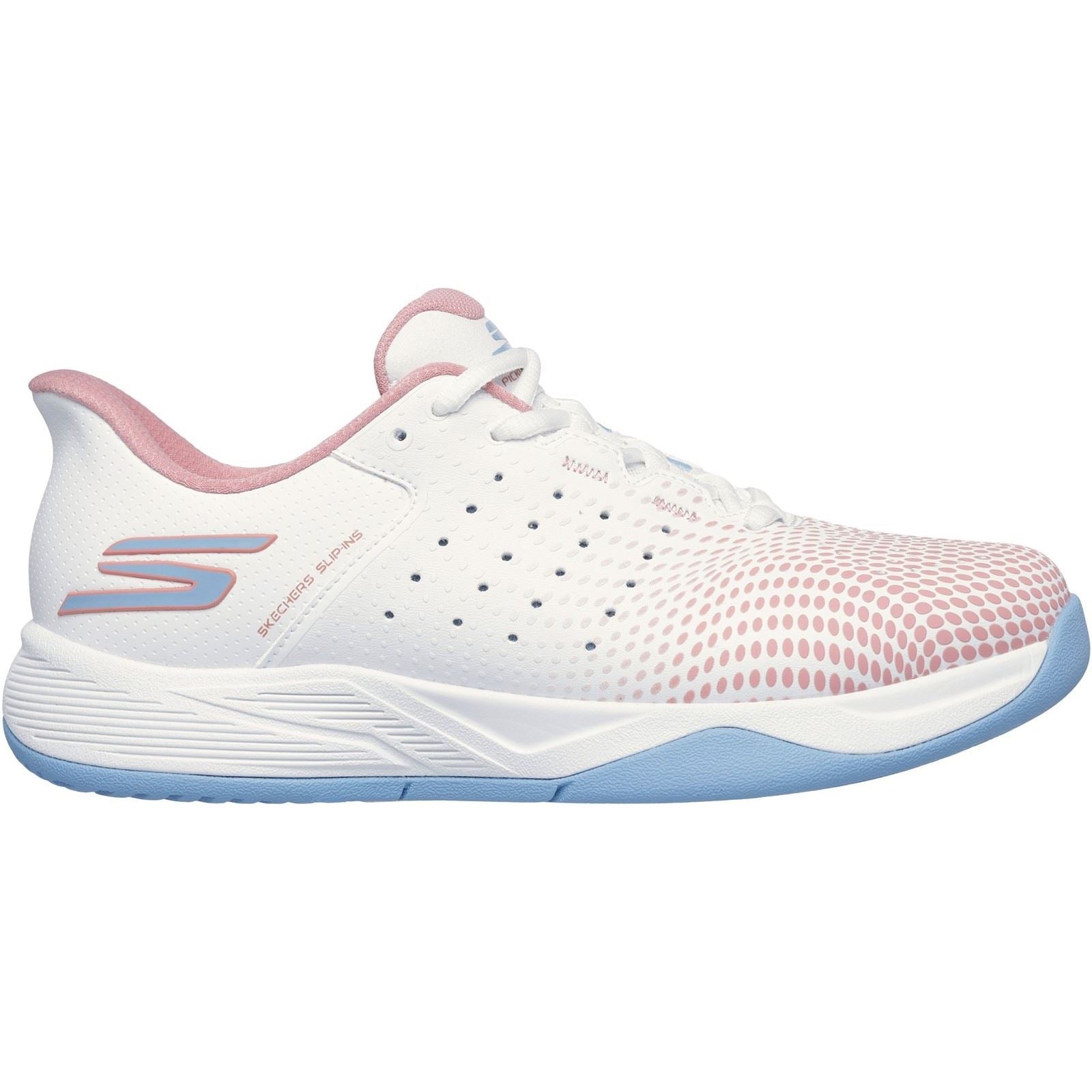Skechers Performance Slip-ins Relaxed Fit Viper Court Reload Sneakers Pour Femmes En Polyuréthane Blanc/bleu Clair/rose