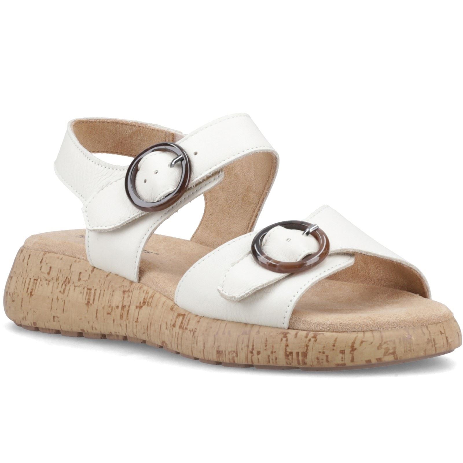 Hush Puppies Alison Sandales En Cuir Pour Femmes De Couleur Crème