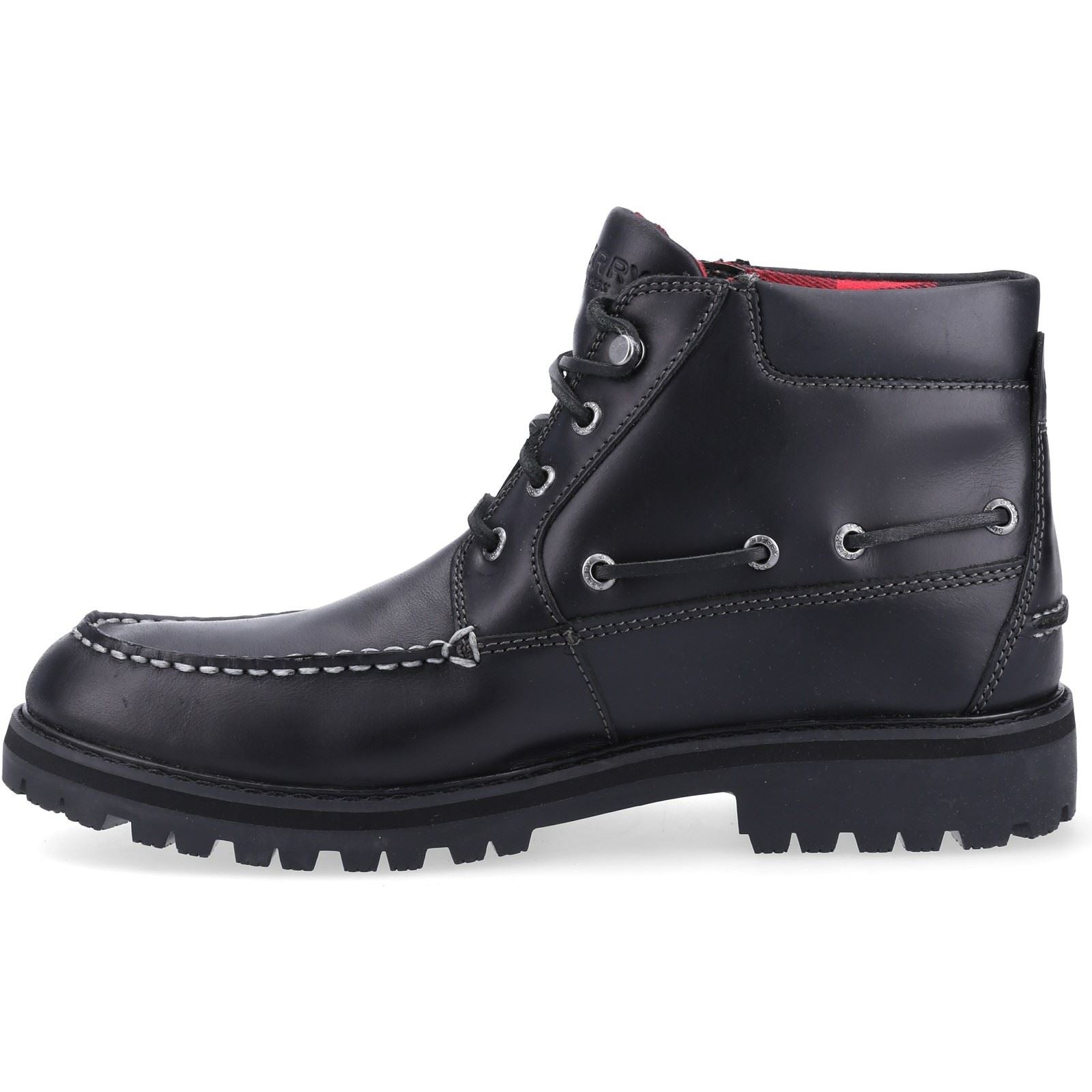 Sperry Authentic Original Lug Chukka Bottes Noires En Cuir Pour Hommes