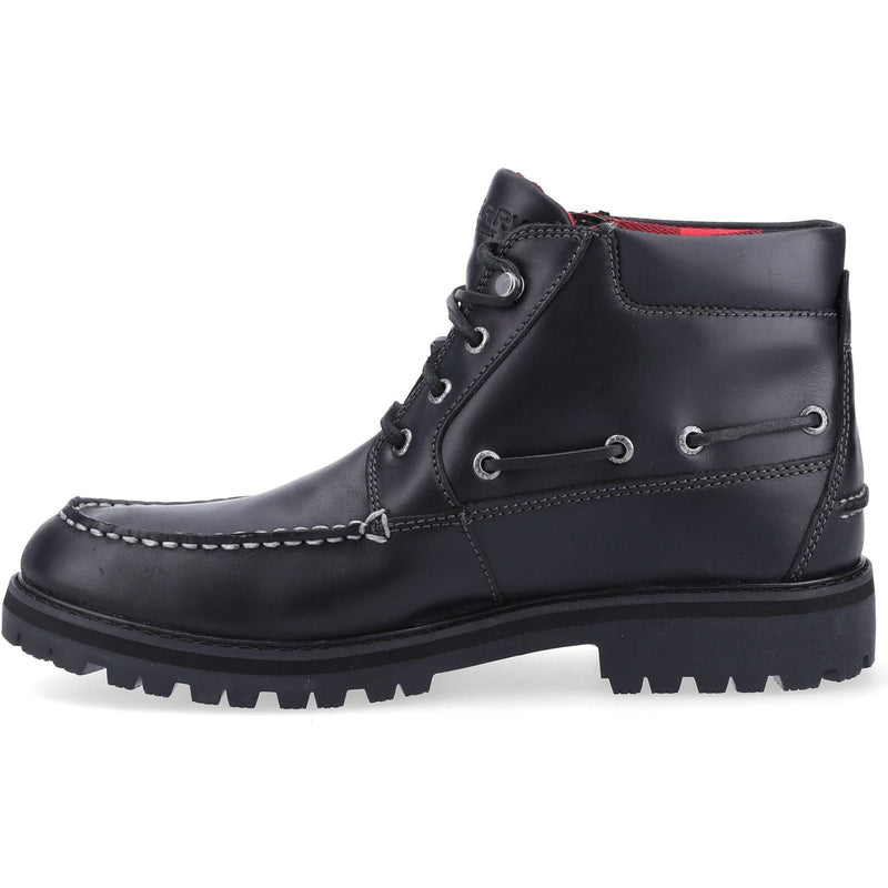 Sperry Authentic Original Lug Chukka Bottes Noires En Cuir Pour Hommes