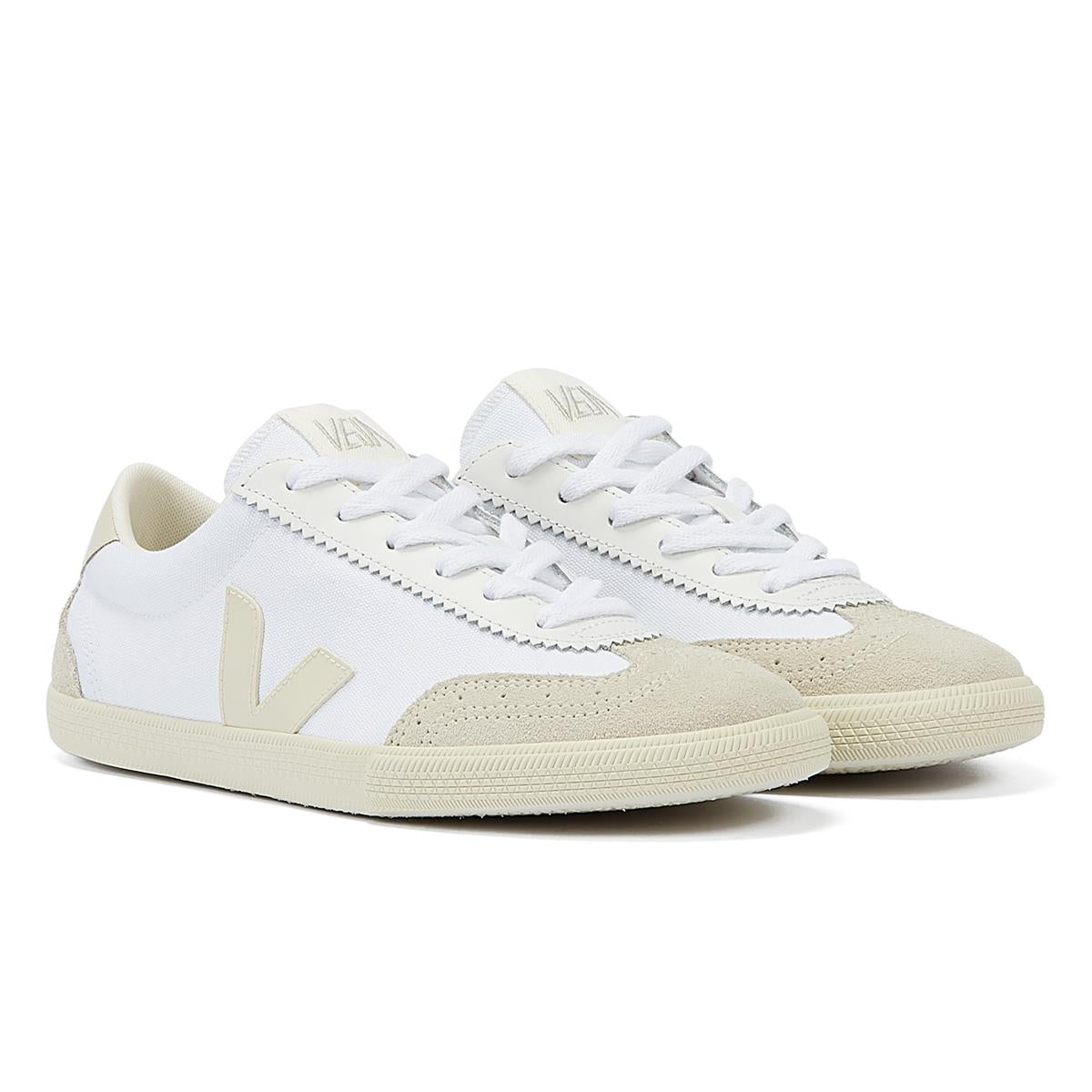 Veja Volley Sneakers En Coton Blanc/Pierre Pour Hommes