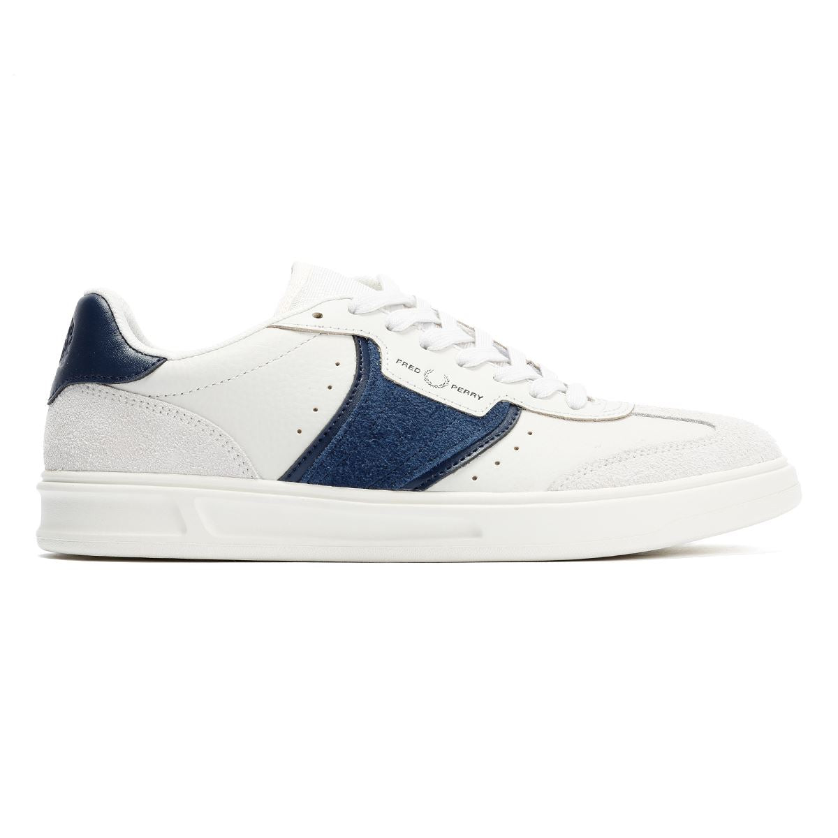 Fred Perry B4 Baskets Blanches En Cuir Pour Hommes