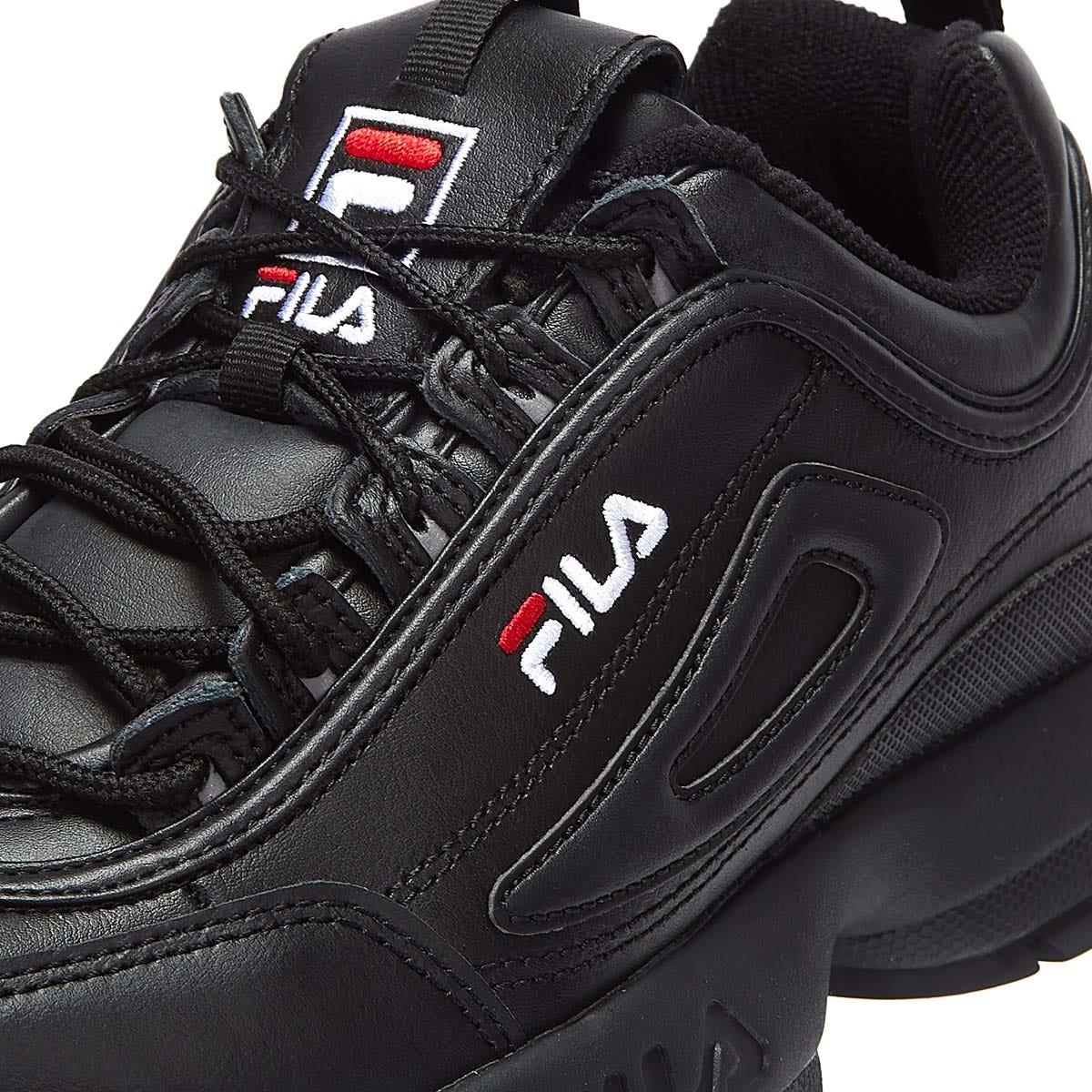 Fila Disruptor II Premium Black & White Trainers At Great