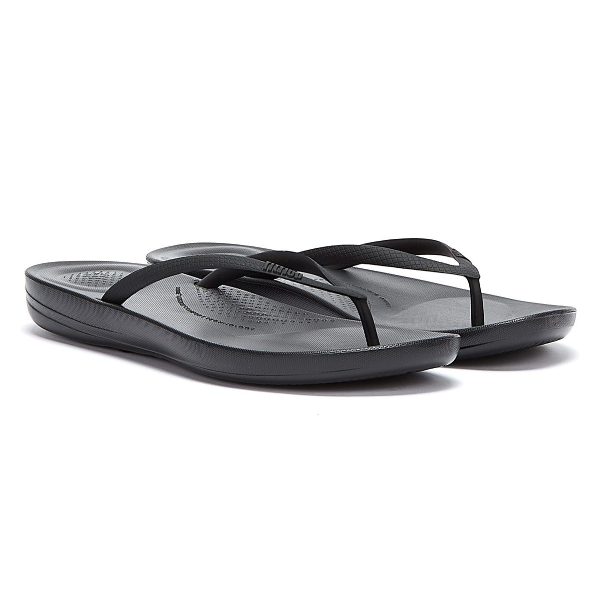 Tongs Fitflop IQushion Ergonomic Womens Noir