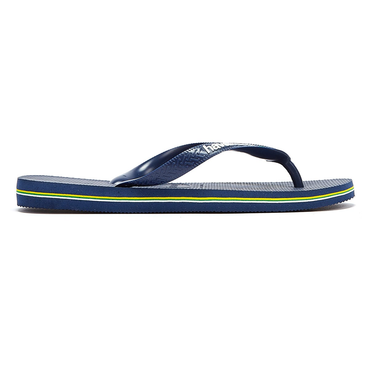 Tongs en caoutchouc bleu marine avec logo Havaianas Brasil