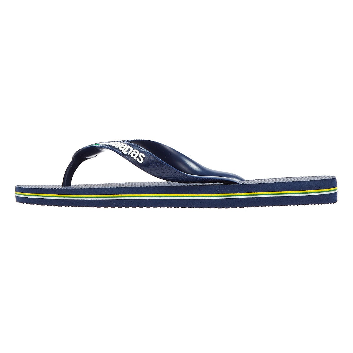 Tongs en caoutchouc bleu marine avec logo Havaianas Brasil
