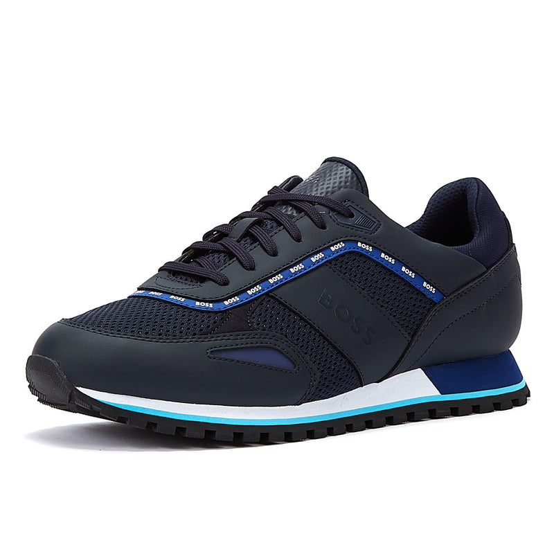 Boss Parkour Run Mens Trainers Dark Blue