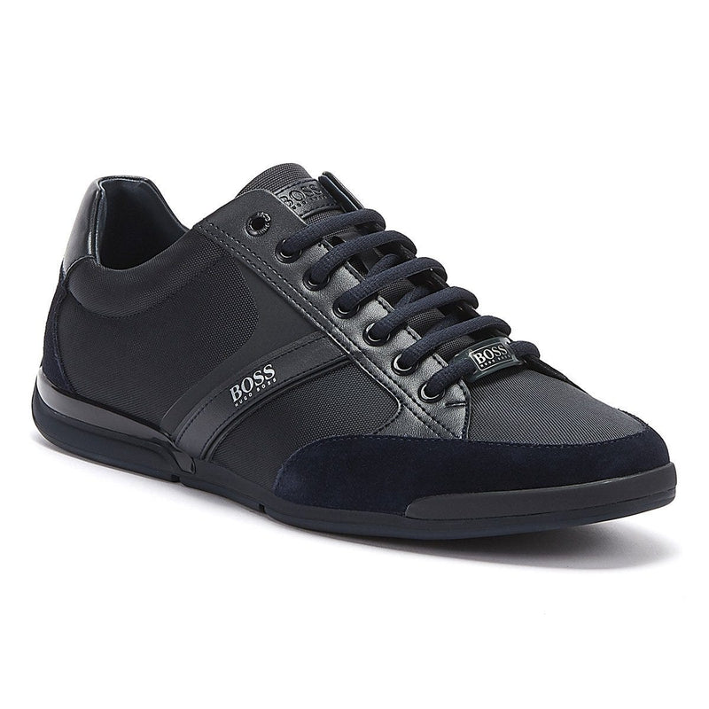 BOSS Saturn Mix Low Mens Dark Blue Trainers