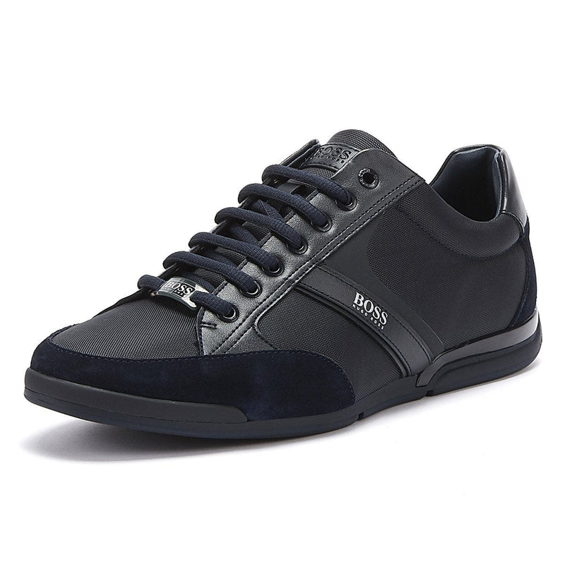 BOSS Saturn Mix Low Mens Dark Blue Trainers