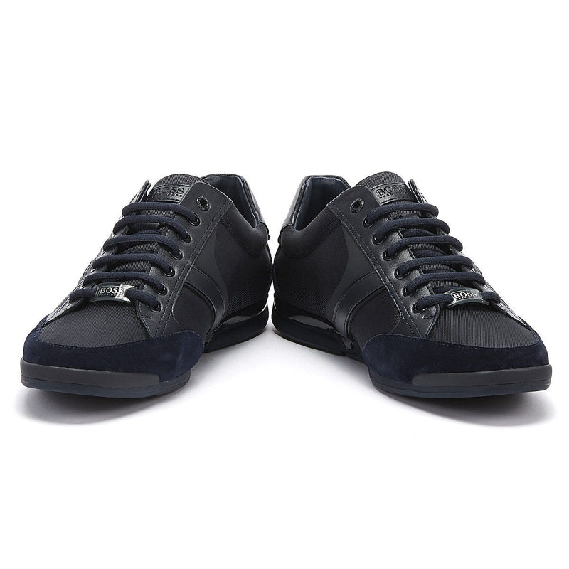 BOSS Saturn Mix Low Mens Dark Blue Trainers