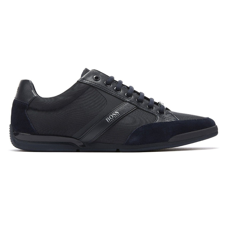 BOSS Saturn Mix Low Mens Dark Blue Trainers