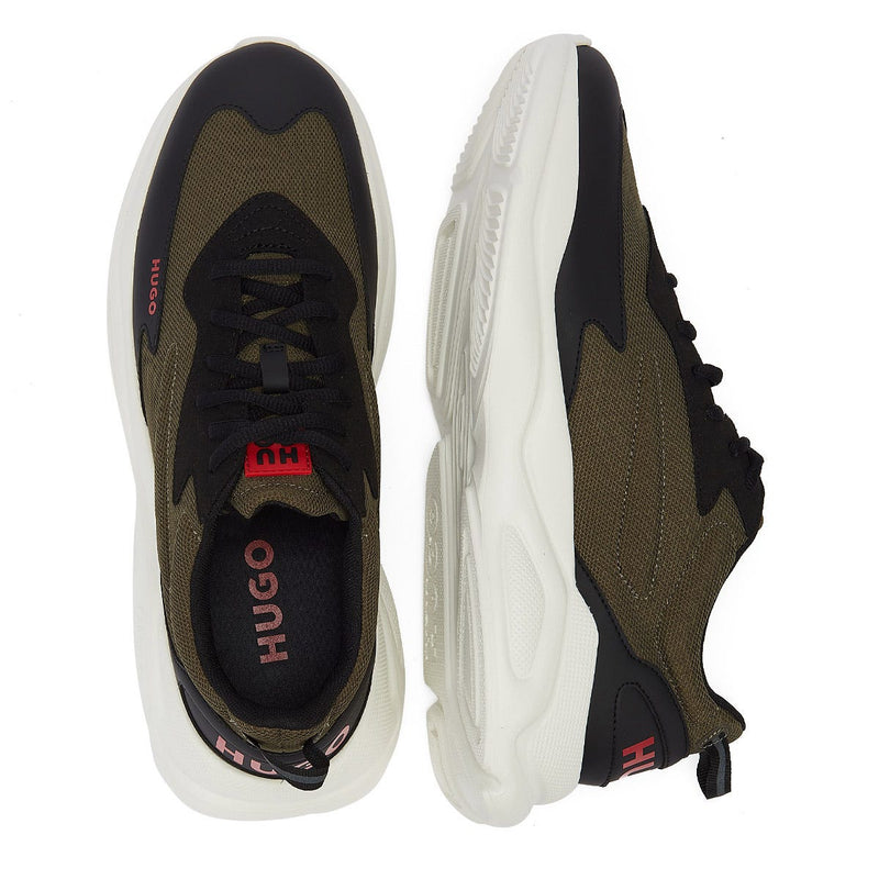 Hugo leon Runn Mens Dark Green Trainers