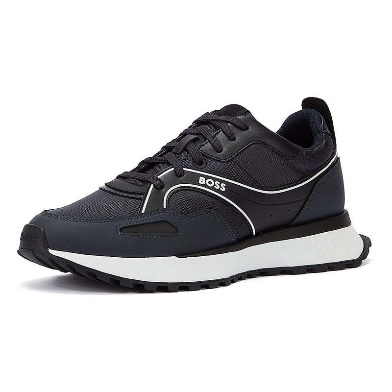 Boss Jonah Runn Mens Open Blue Trainers