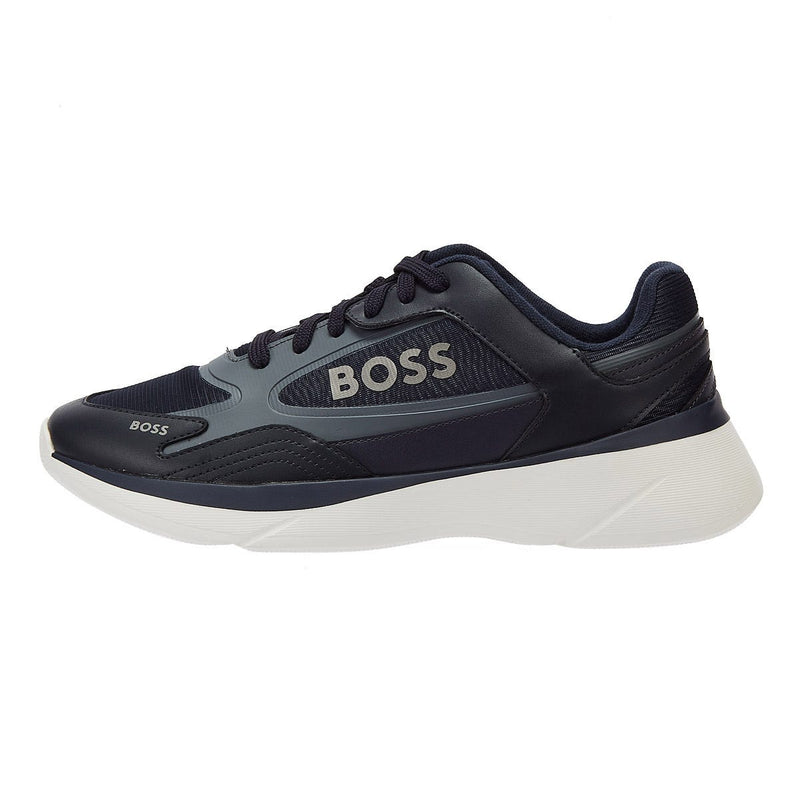Boss Dean Runn Mens Open Blue Trainers