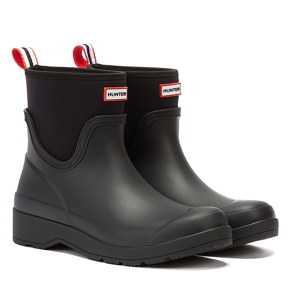 Hunter Play Synthetic Short Womens Black Boots
