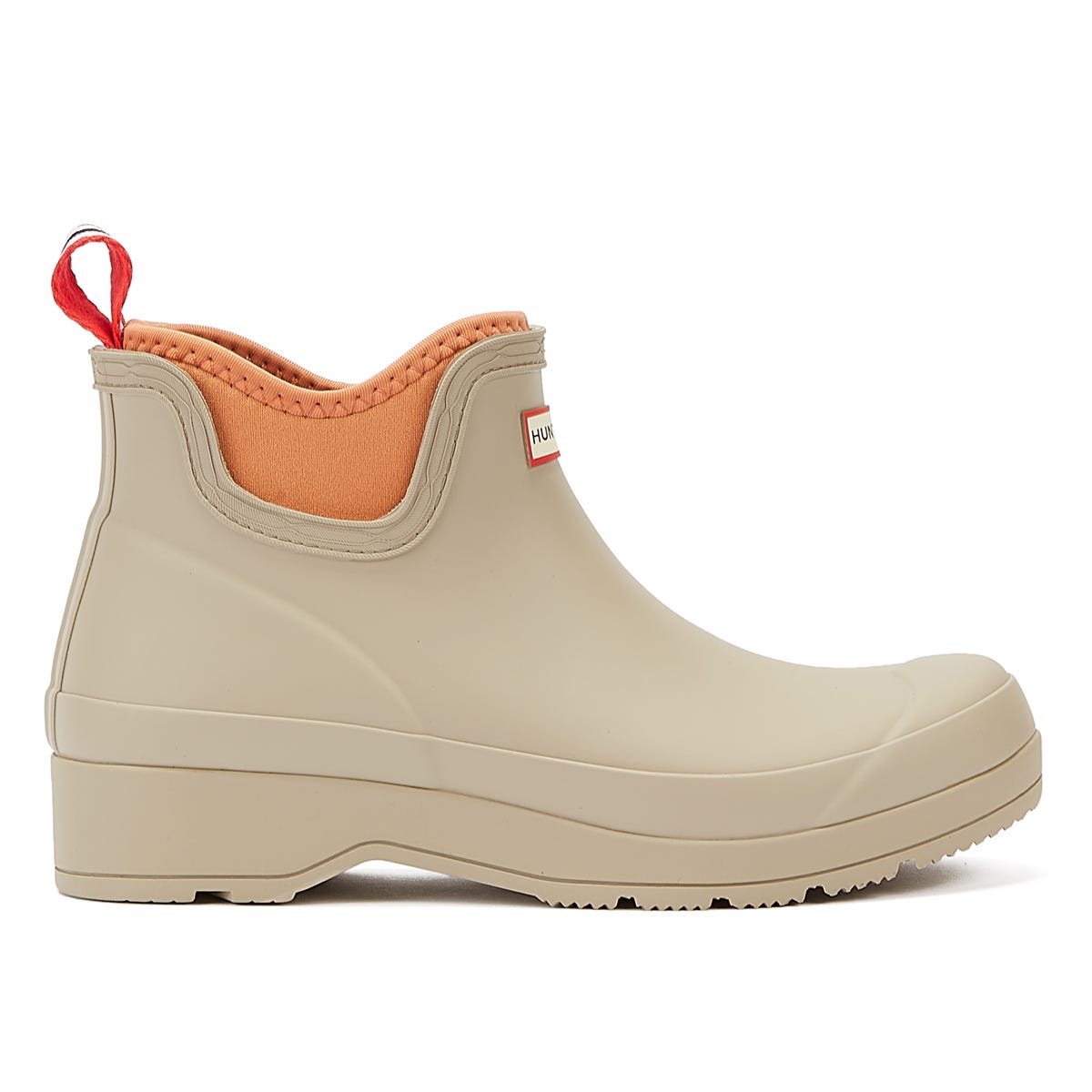 Hunter Play Chelsea Synthetic Womens Stone/Coral Boots