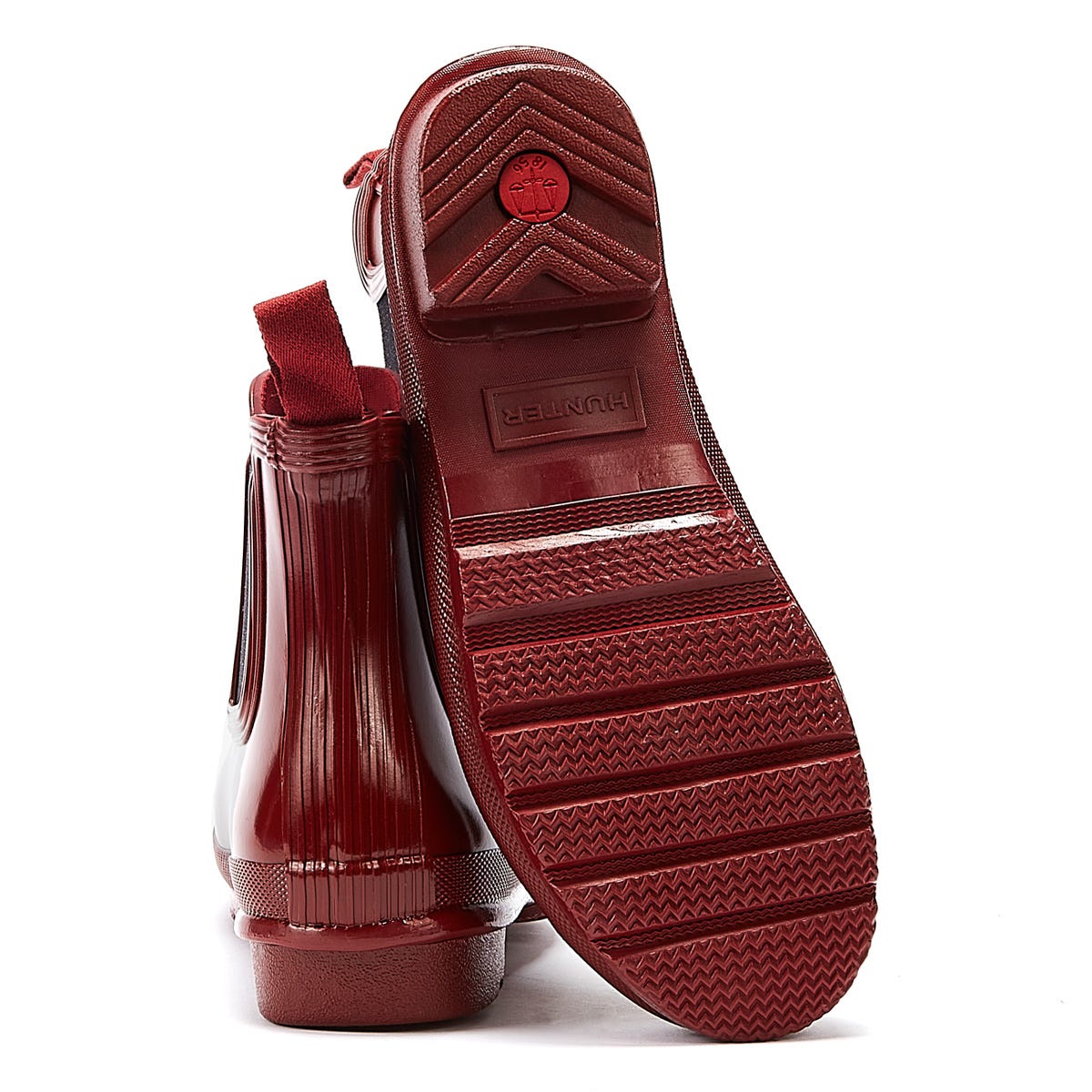 Hunter Original Chelsea Womens Fall Red / Black Boots