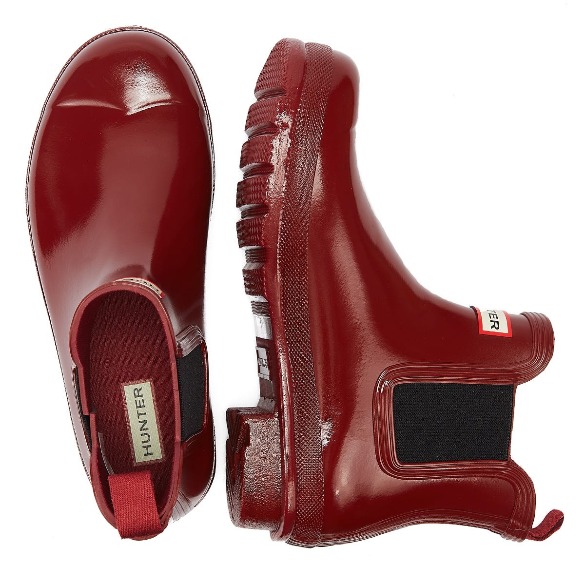 Hunter Original Chelsea Womens Fall Red / Black Boots