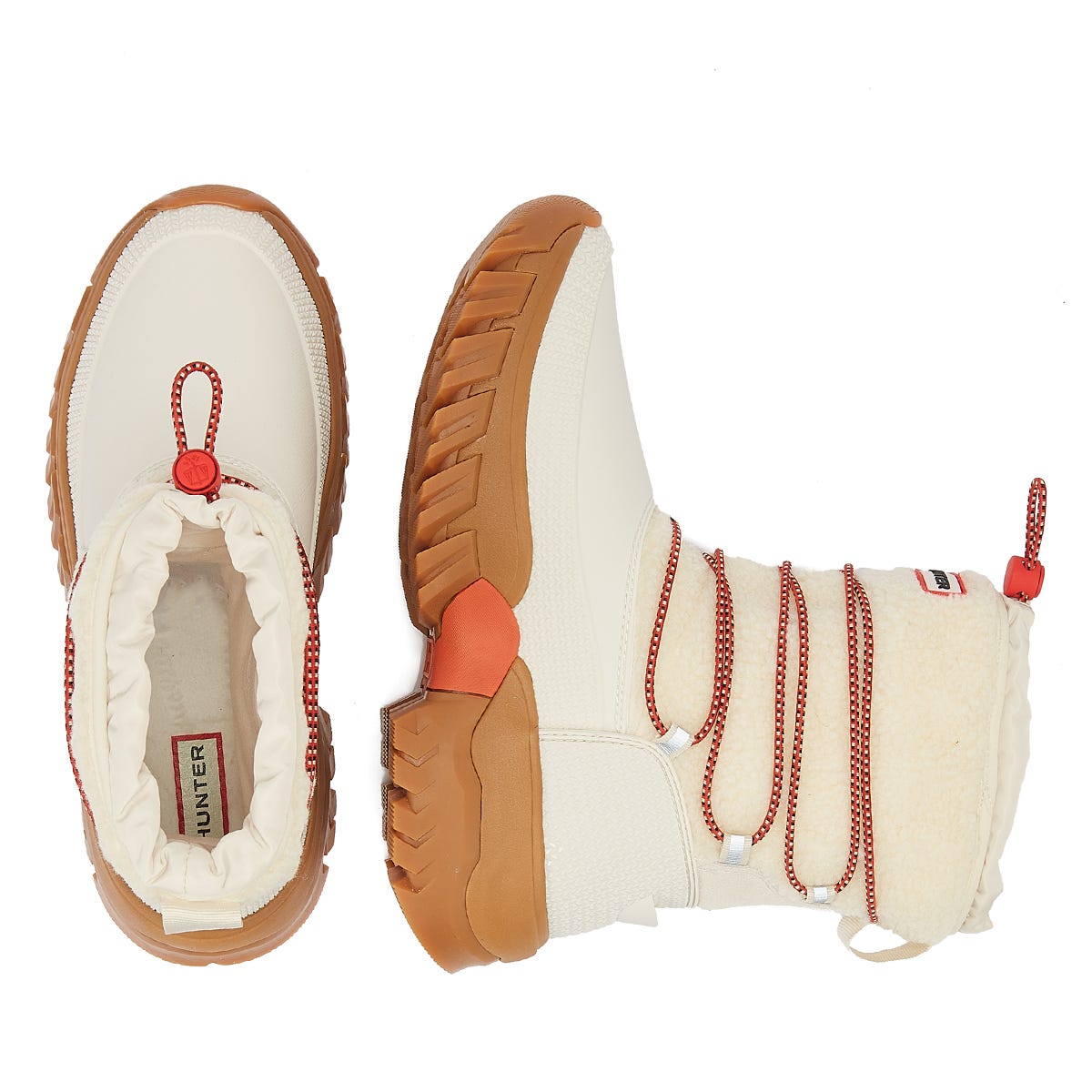 Hunter Short Sherpa Snow Womens White Willow Boots
