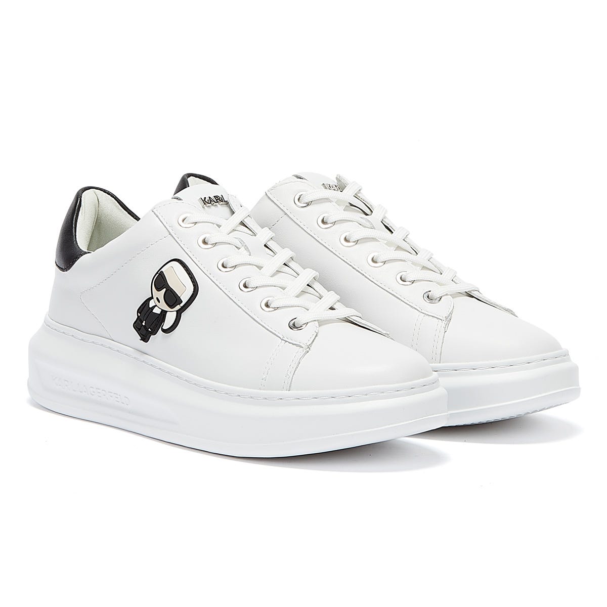 Karl Lagerfeld Ikonic Kapri Lo Lace Baskets Femme Blanc