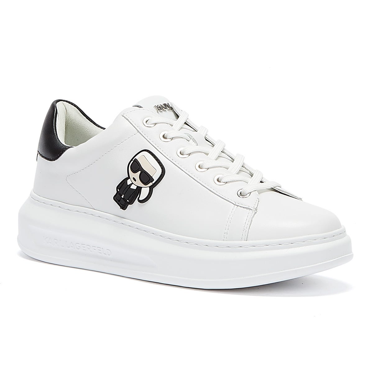 Karl Lagerfeld Ikonic Kapri Lo Lace Baskets Femme Blanc