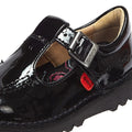 Chaussures en cuir verni Kickers Infant Black Kick T Bar