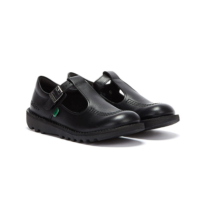 Kickers Kick T Junior Chaussures en cuir noir