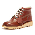 Kickers Kick Hi Bottes En Cuir Marron Clair Pour Homme
