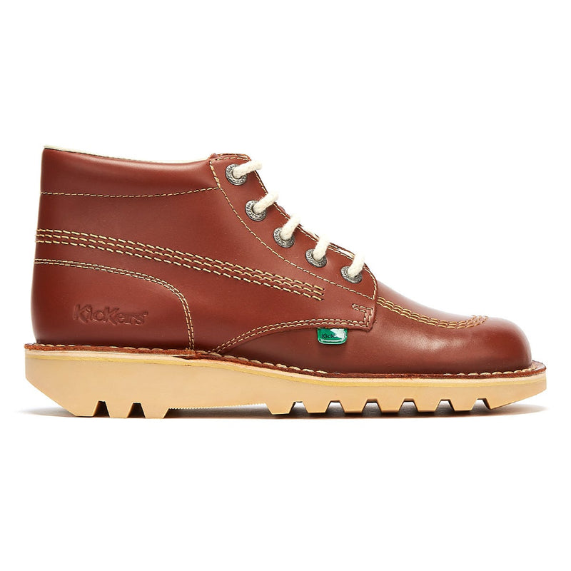 Kickers Kick Hi Bottes En Cuir Marron Clair Pour Homme