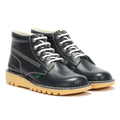 Kickers Bottes En Cuir Bleu Marine/Naturel Kick Hi Core Pour Hommes