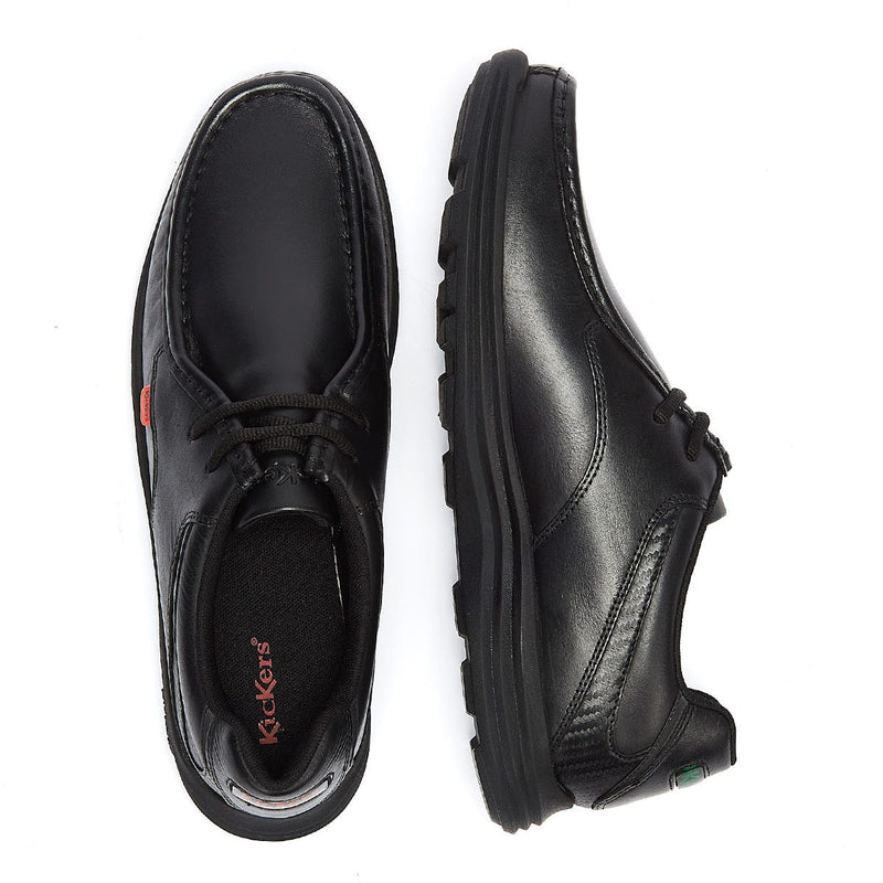 Kickers Reasan Lace Chaussures en cuir pour hommes noir