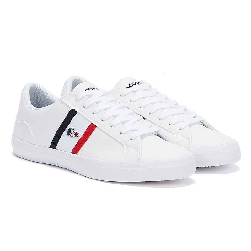 Lacoste Lerond Tri 1 Mens White / Navy / Red Trainers