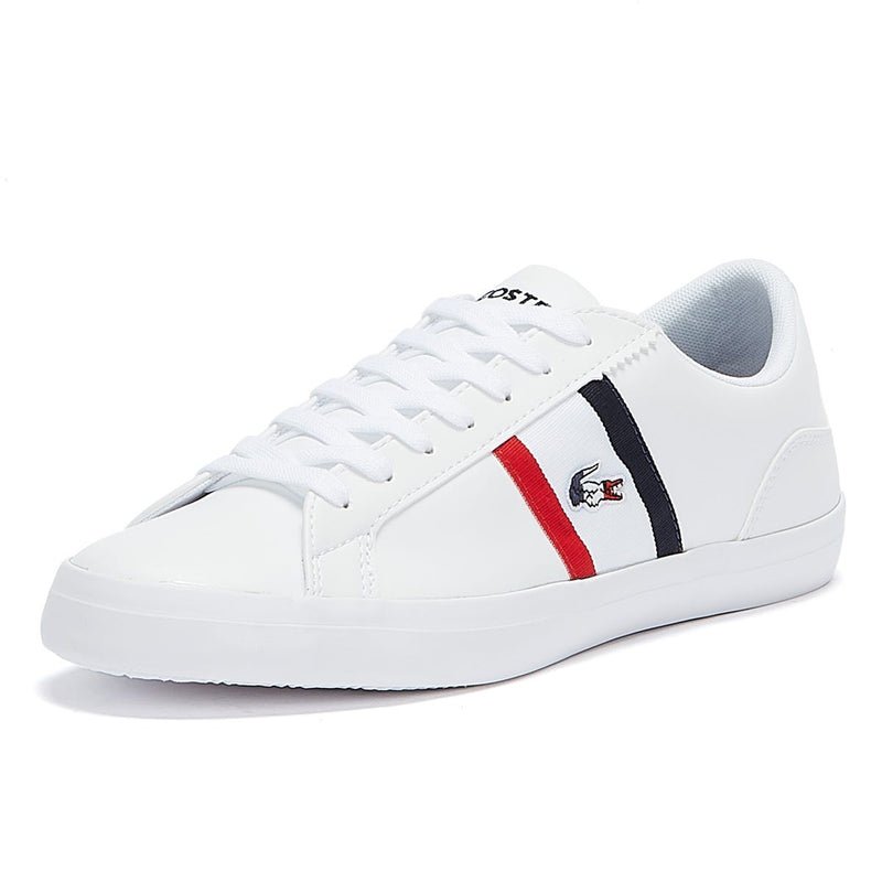 Lacoste Lerond Tri 1 Mens White / Navy / Red Trainers