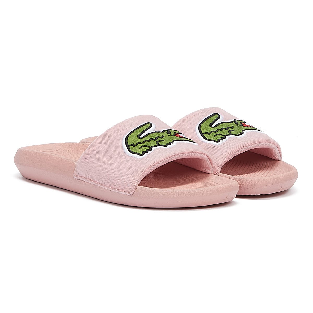 Lacoste Croco Slides Womens Pink Sandals