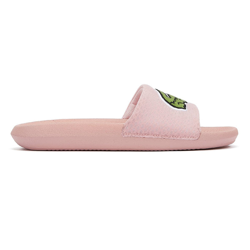 Lacoste Croco Slides Womens Pink Sandals