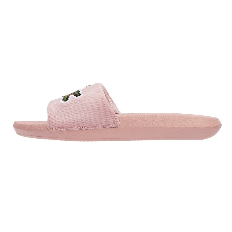 Lacoste Croco Slides Womens Pink Sandals