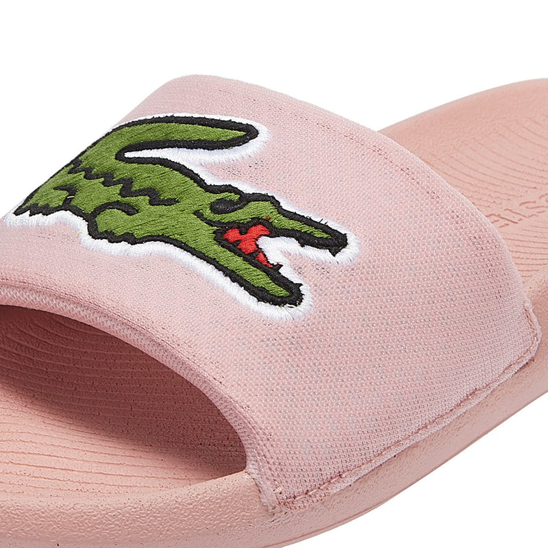 Lacoste Croco Slides Womens Pink Sandals