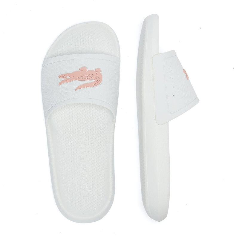 Lacoste Croco 119 3 Womens White / Pink Slides