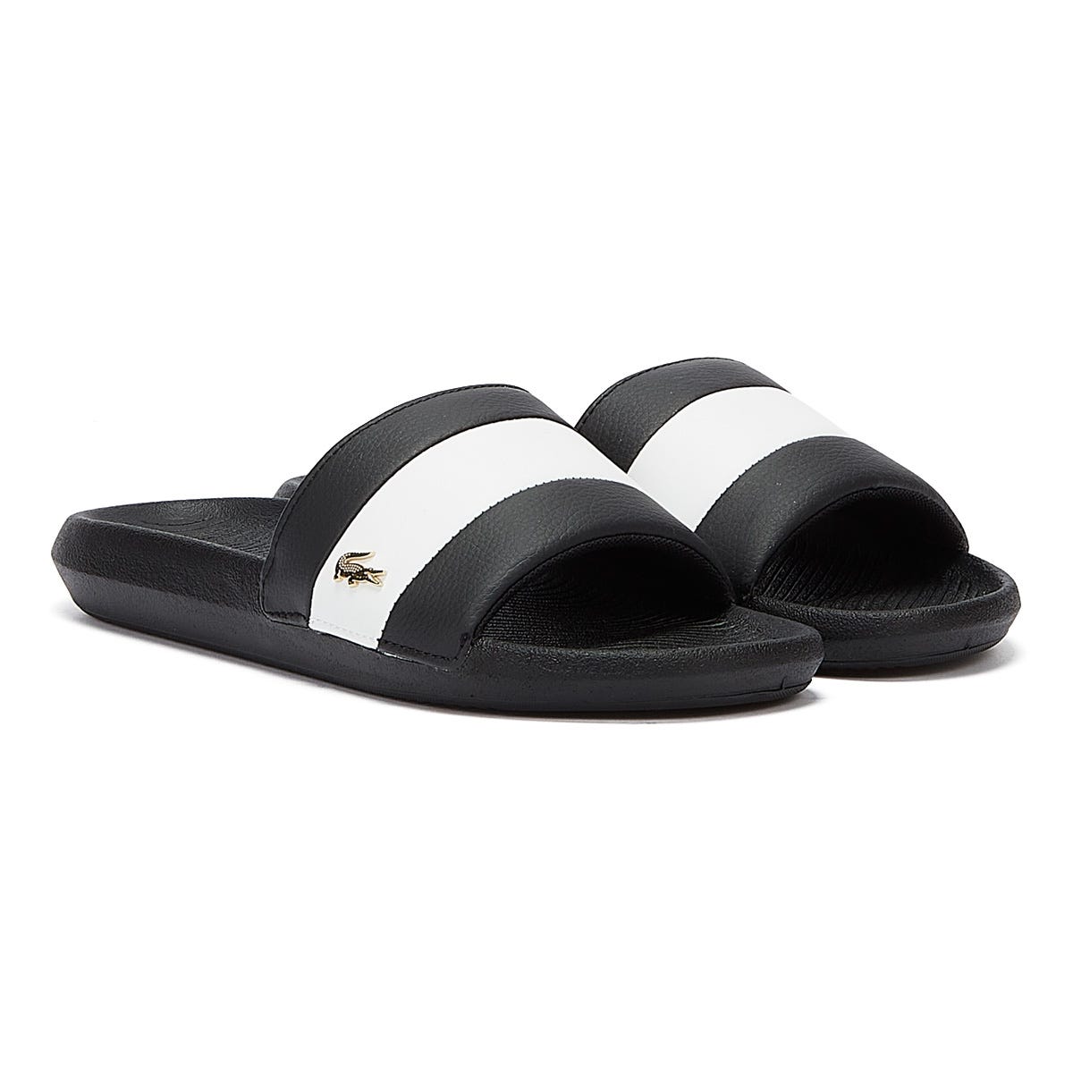 Lacoste Croco Slide 120 3 Womens Black / White Slides
