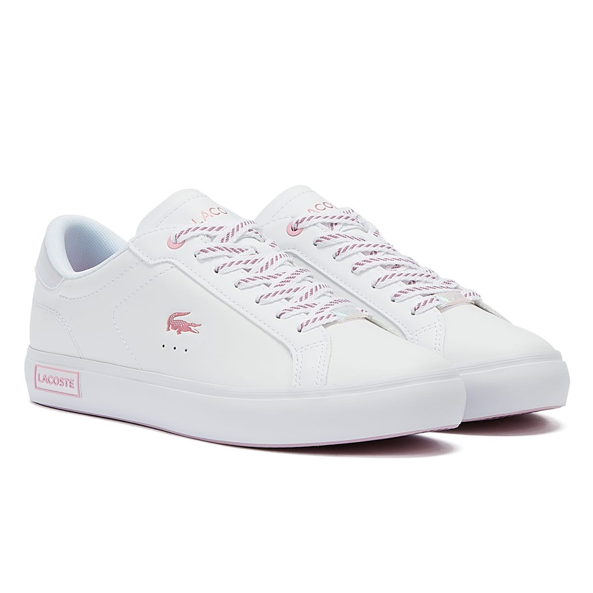 Lacoste Powercourt SFA Womens White Leather Trainers