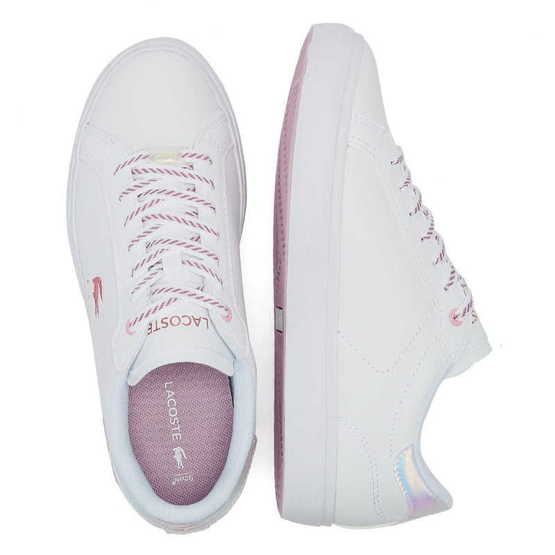 Lacoste Powercourt SFA Womens White Leather Trainers