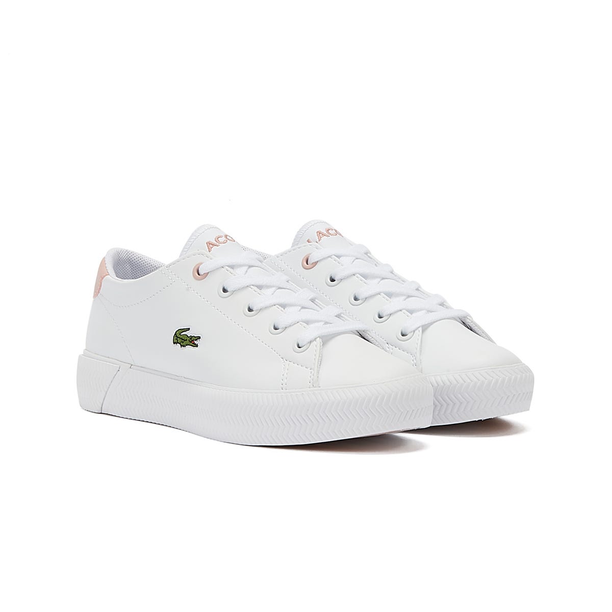 Lacoste Gripshot 121 1 Kids White / Light Pink Trainers