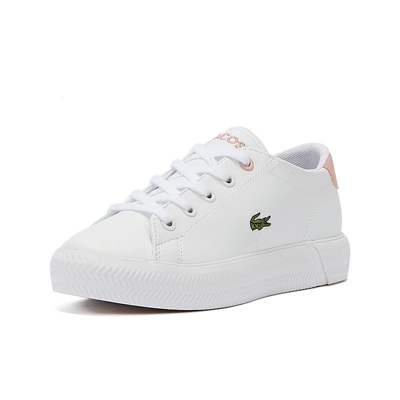 Lacoste Gripshot 121 1 Kids White / Light Pink Trainers