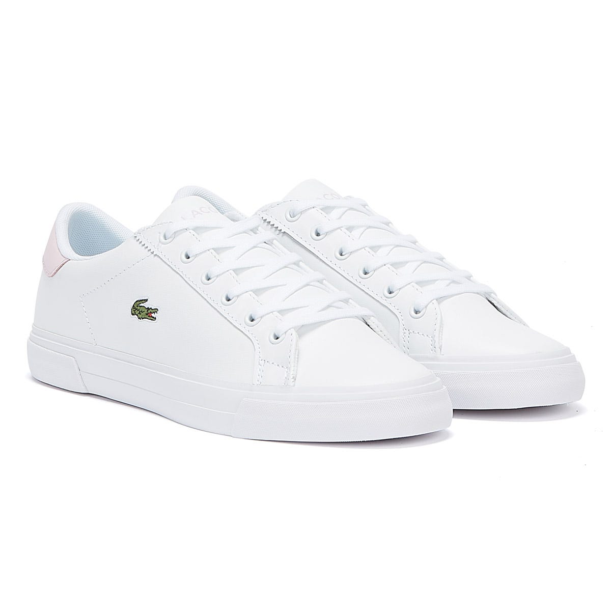 Lacoste Lerond Plus 0722 1 Womens White / Light Pink Trainers