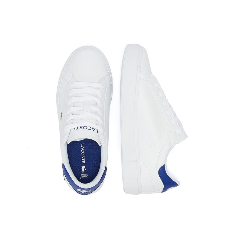 Lacoste Powercourt 0722 1 Junior White / Blue Trainers