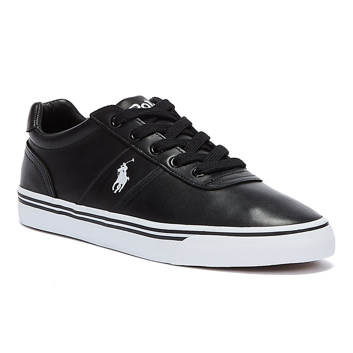 Ralph Lauren Hanford Homme Noir  Cuir  Trainers